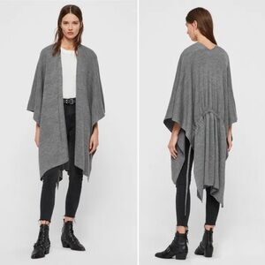 All Saints Rib Tie Ruana Scarf